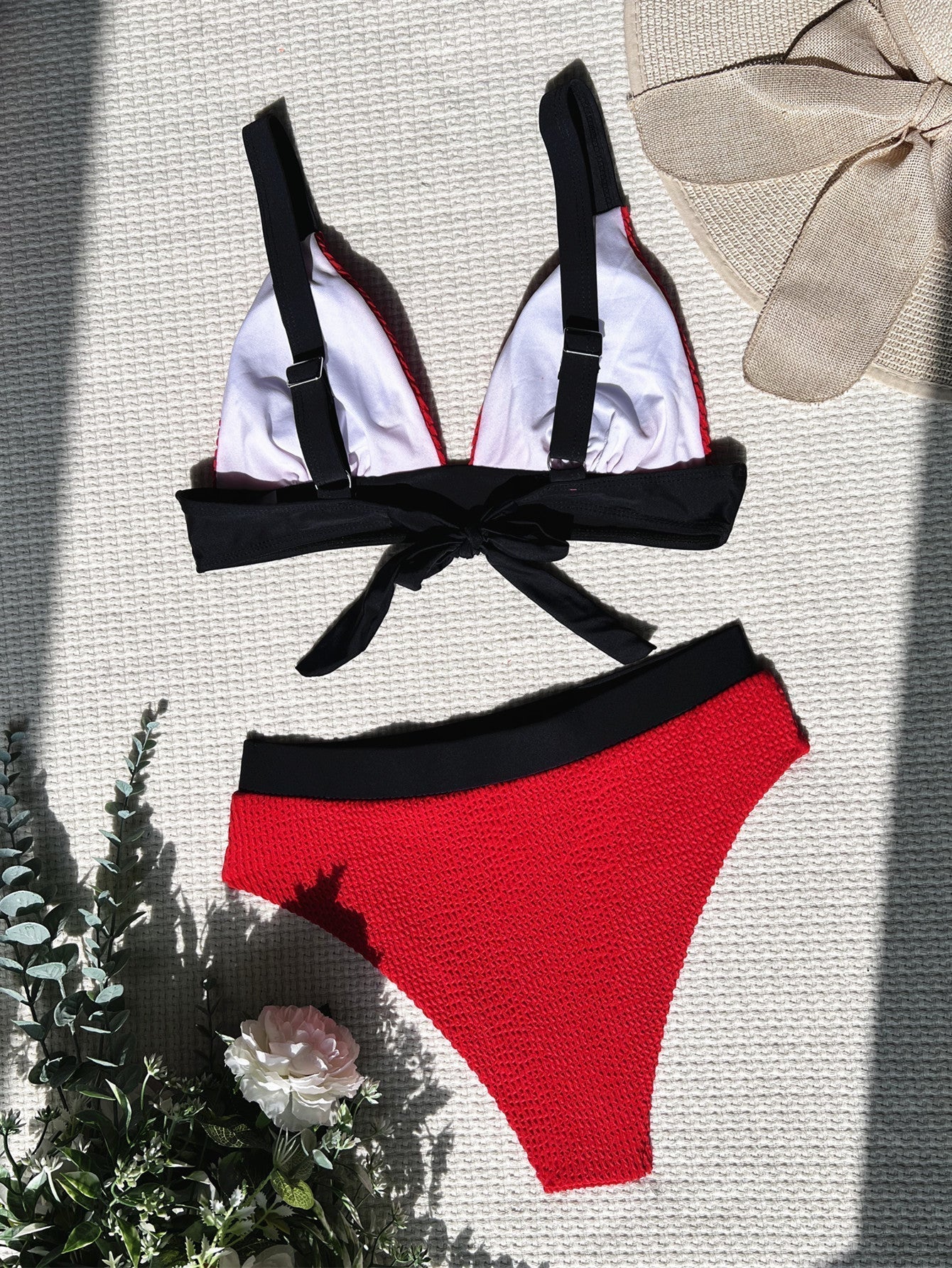 Sara | Structured High Waist Triangle Bikini