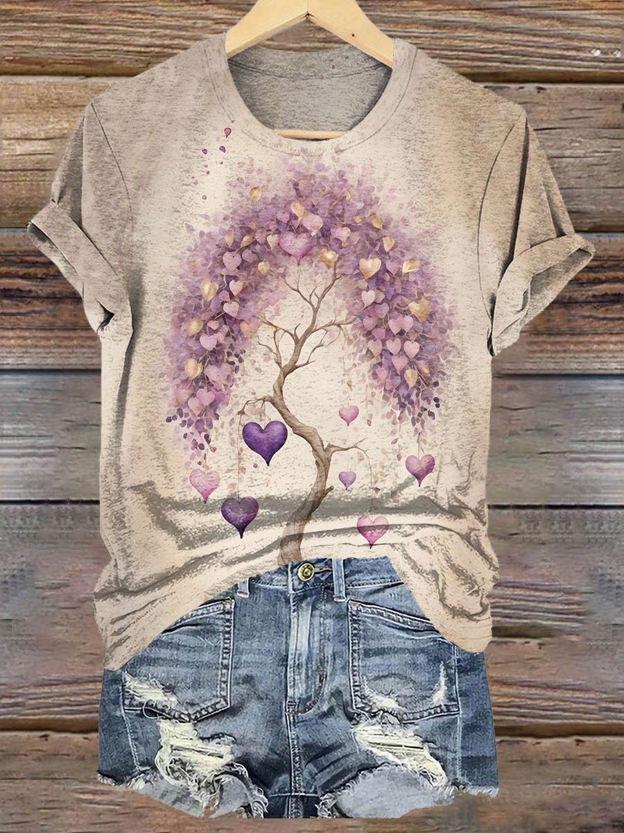 Love Tree Art Print T-Shirt