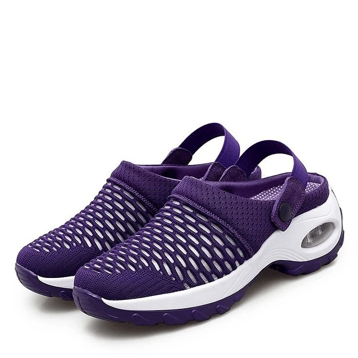 EP Femmes Air Cushion Platform Mesh Mules Sneaker Sandals