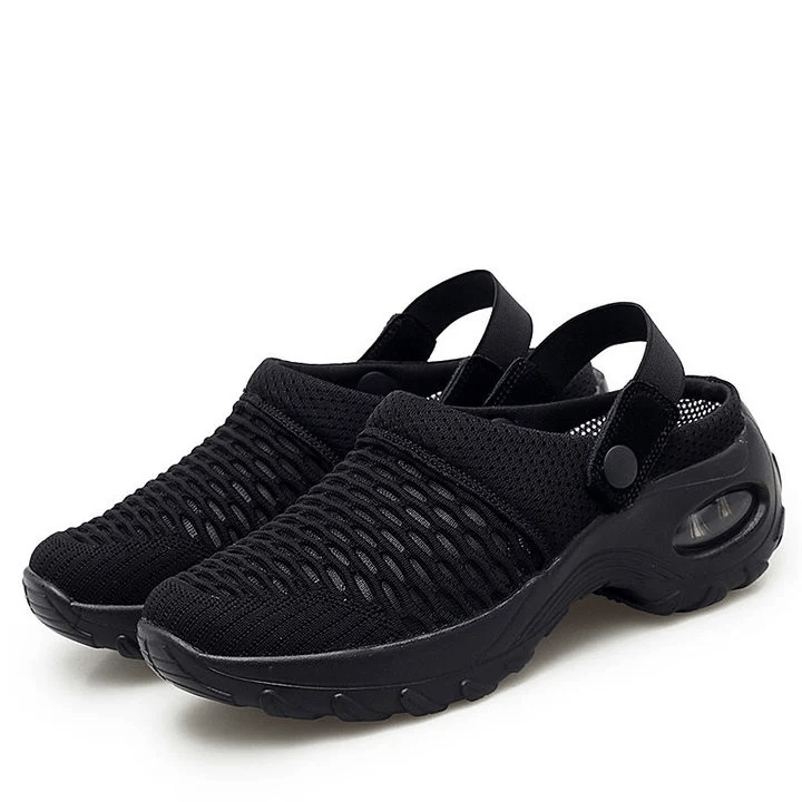 EP Femmes Air Cushion Platform Mesh Mules Sneaker Sandals