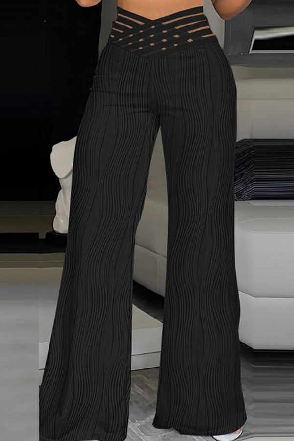 EP | Appels Casual Taille Cordonnée Pocketed Pantalon Cargo Oversized