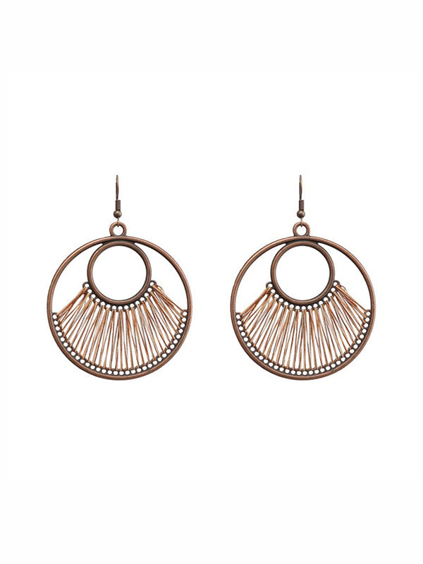 Geometric Hollow Drop Earrings