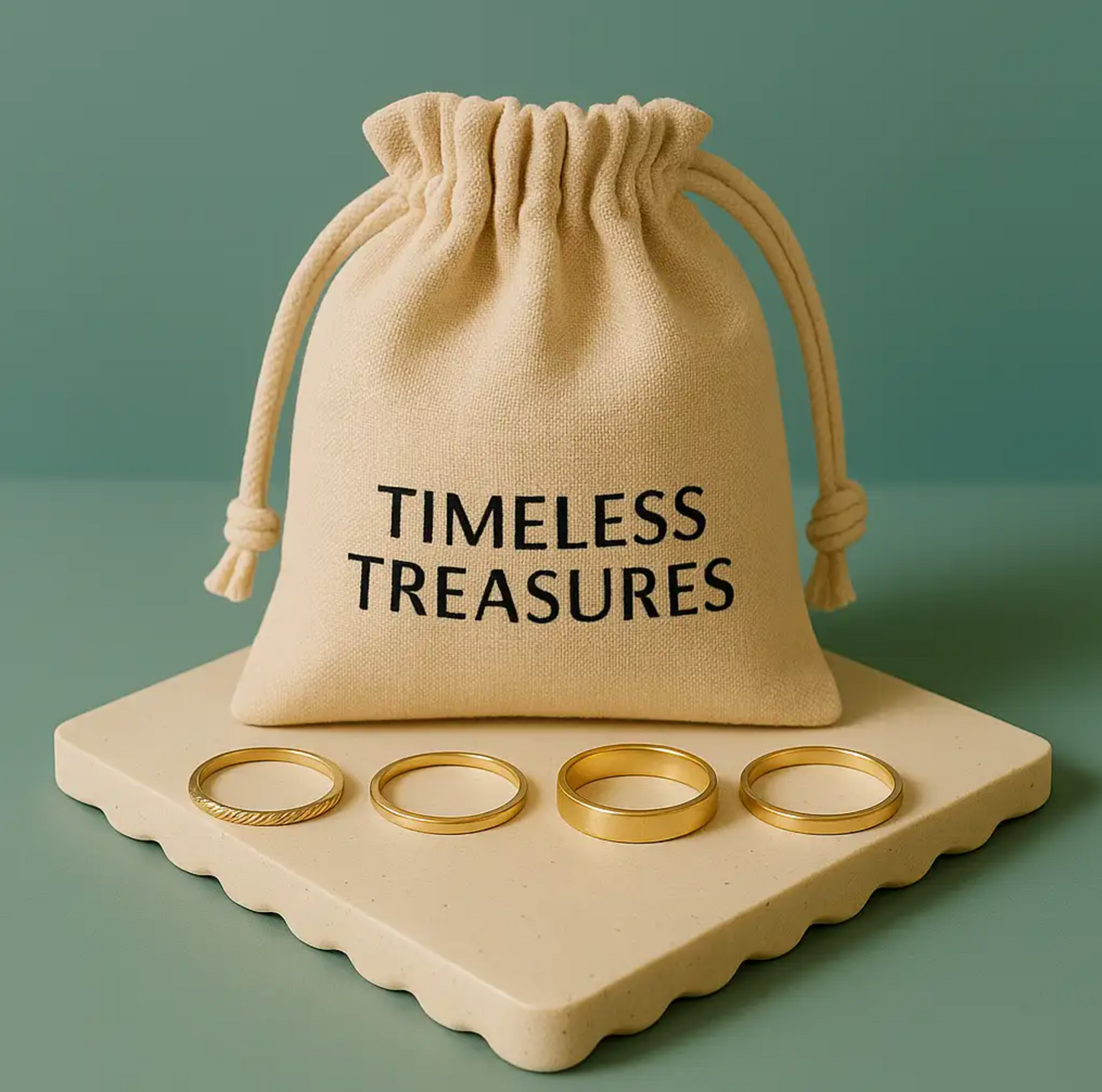 Golden Threads Silver Ring