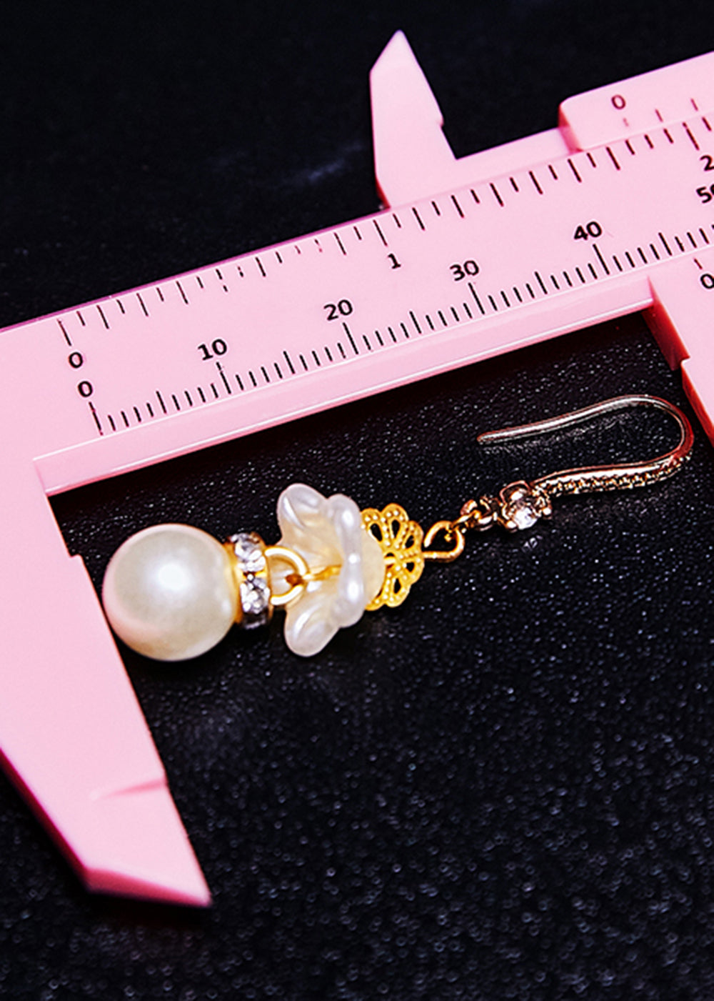 White Pearl Zircon Drop Earrings