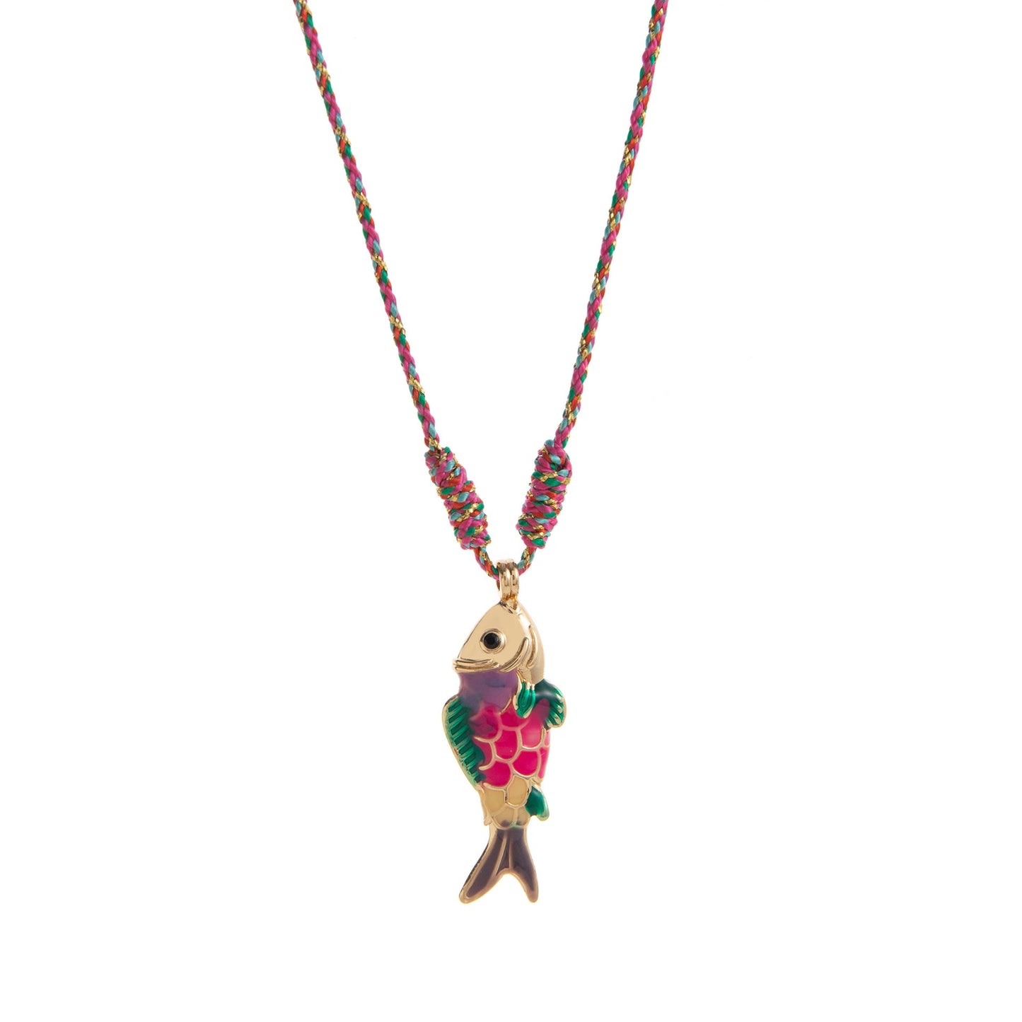 Donna Colorful Fish Pendant Necklace
