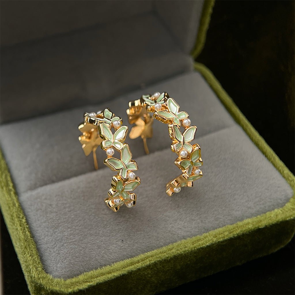 Butterfly Hoop Earrings