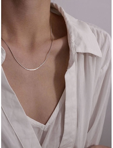 Necklace Chrome Classic Wedding Geometric Necklace for Daily