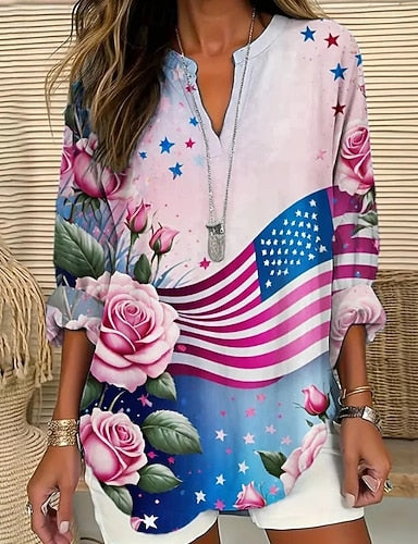 Independence Day Patriotic Swimsuits Bikini 2 Piece Cheeky Swimsuit Backless Slim Vacation Beach Wear Graphic Flag V Neck Sleeveless Bathing Suits