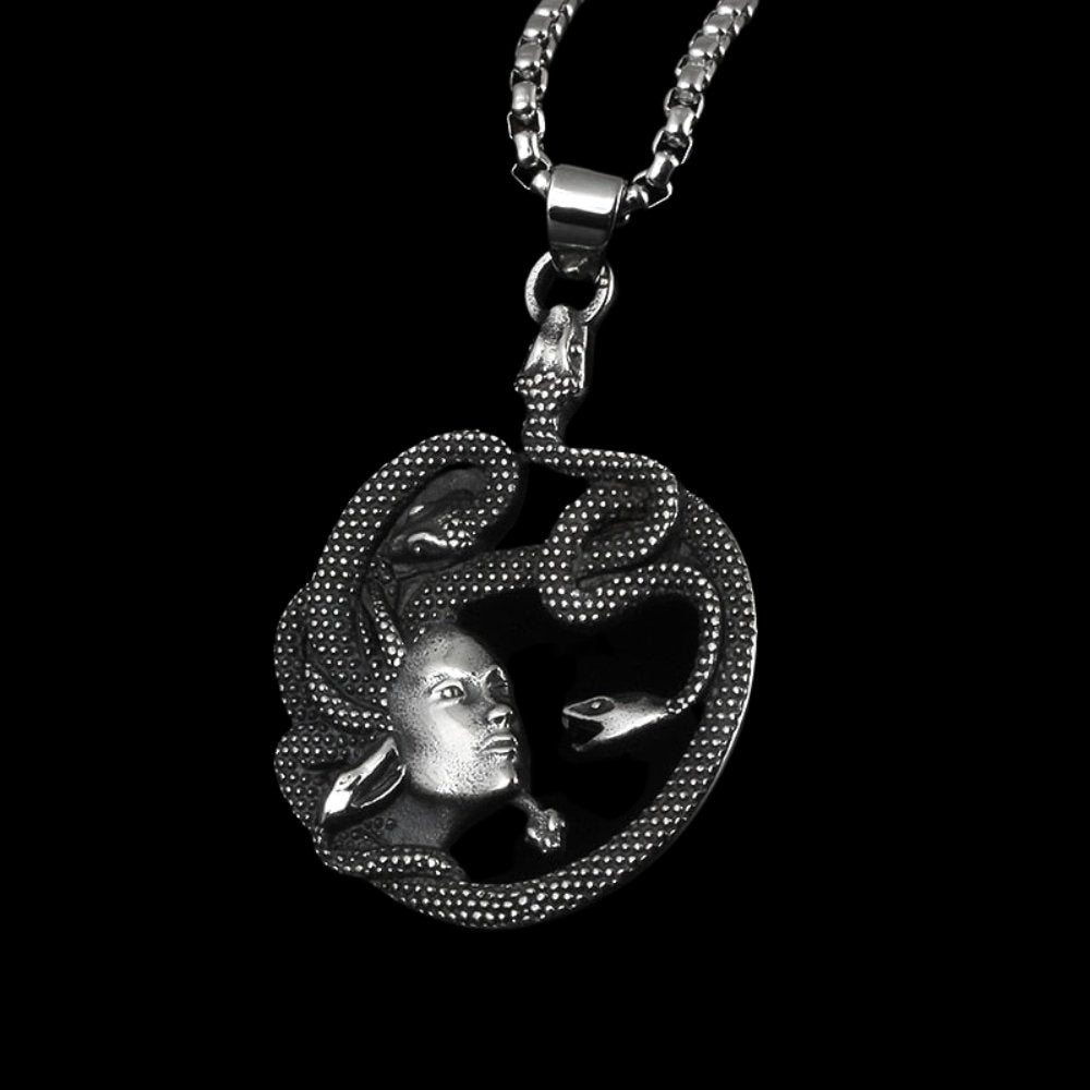 Greek Mythology Medusa Twisted Snake Pendant