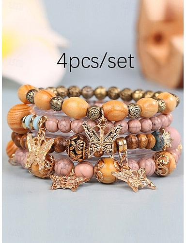 Style Ball Personalized Wood Bracelet Jewelry Light Mix / Yellow / Army Green for Holiday