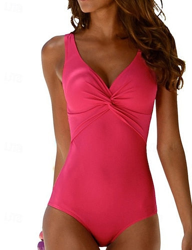Standard One Pieces Rash Guards Bathing Suit Swimsuits Colored Open Back Uv Protection Elastic Sleeveless Swimwear Bodysuit Surfing Diving Swimming Summer