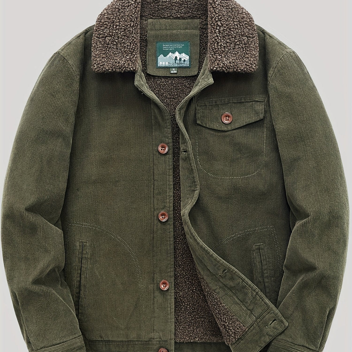 LM | Warm fleece button jacket