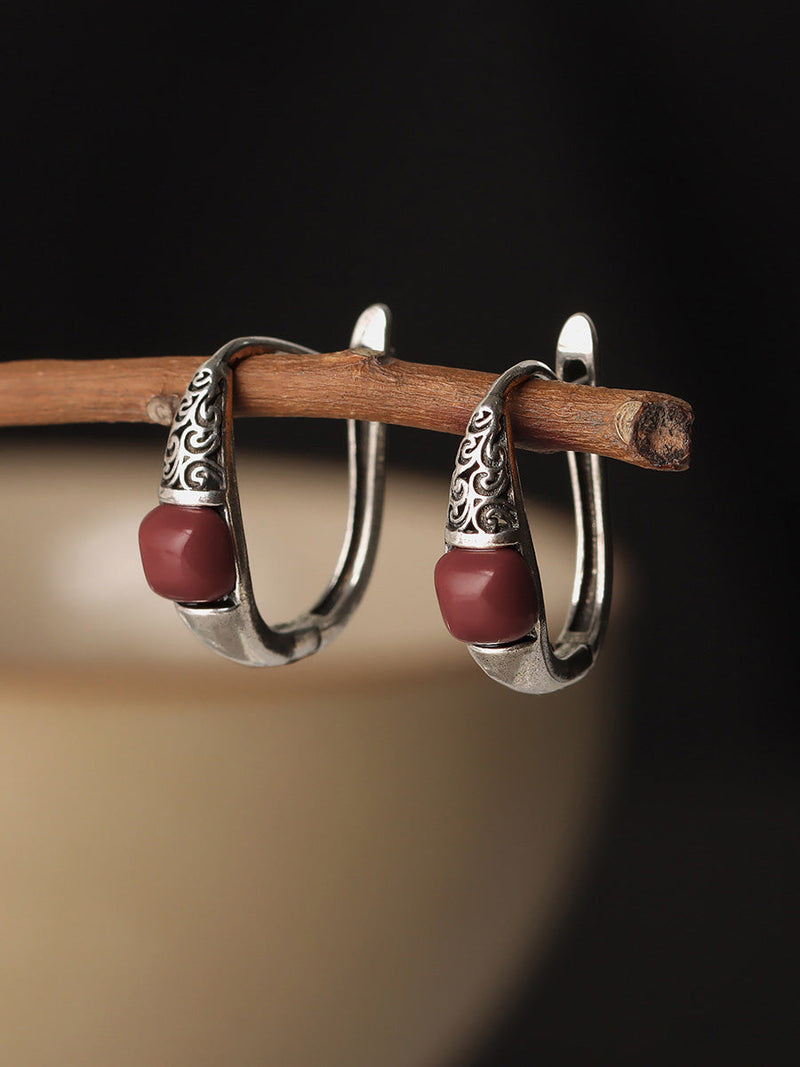 Earrings Cooper-plating Silver