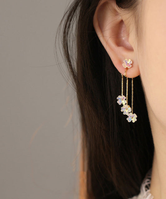 Gold Copper Overgild Tassel Drop Earrings