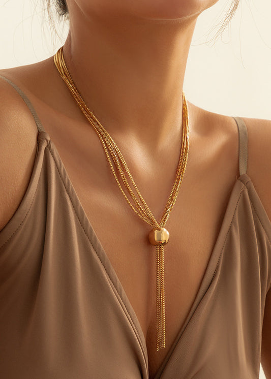Sorelle - Multi-strand Gold Drop Necklace