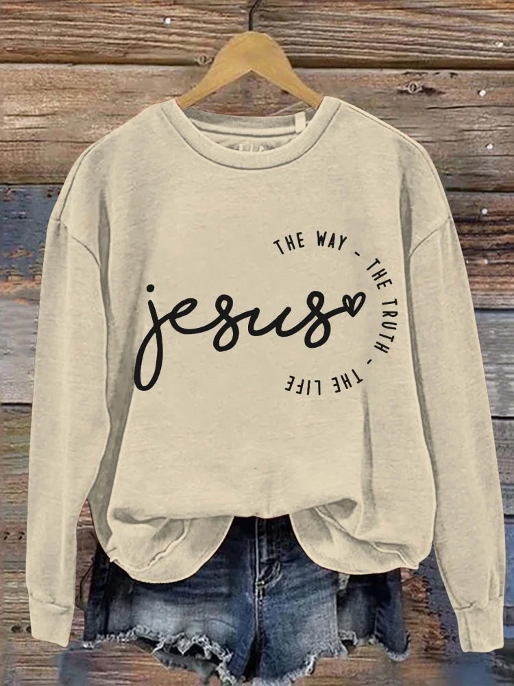 Comstylish Jesus The Way The Truth The Life Casual Sweatshirt