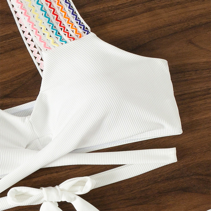 Angeline's® | Bikini With Crossed Shoulder Straps and High Waist