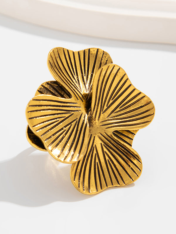 Irregularity Flower Shape Geometric Rings Accessories