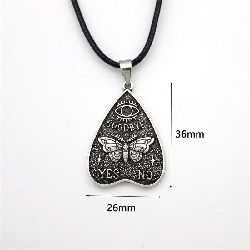 Ouija Yes No Moth Necklace
