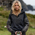 Comstylish Viking Celtic Knot Inspired Tribal Cotton And Linen Hoodie