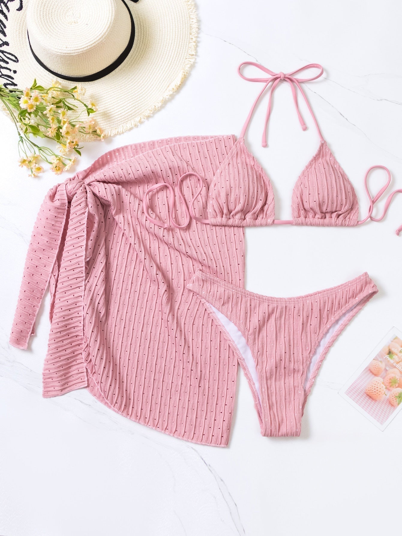 Adela® | Triangle Bikini Top and Slip Skirt (3 Pieces)