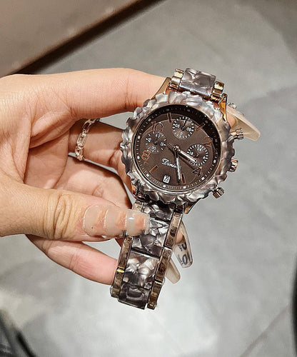Boutique Colorblock Sapphire Crystal Patchwork Watch
