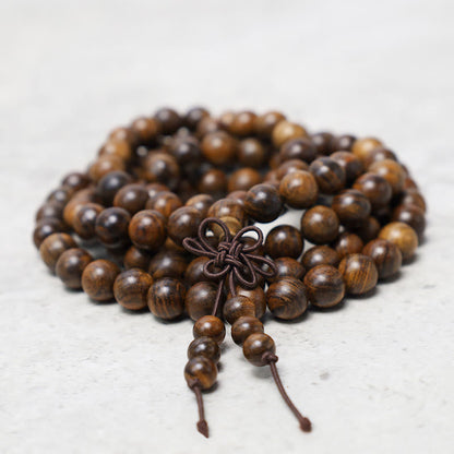 108 Beads Wood Mala Bracelet for Meditation & Prayer