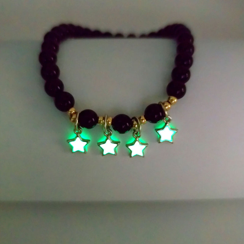 Luminous Lotus Energy Bracelet - Glow-in-the-dark Natural Stone Healing