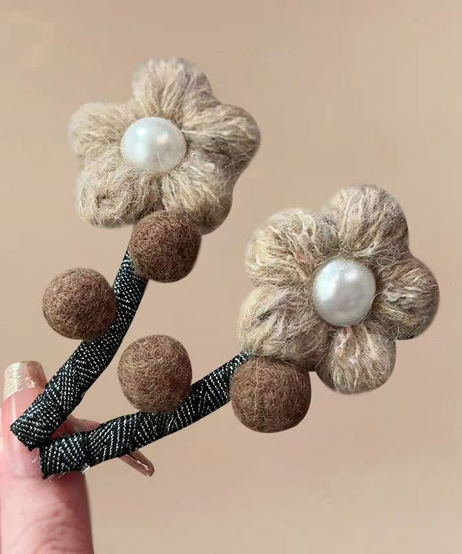 Handmade Resin Fuzzy Fur Fluffy Hairpin