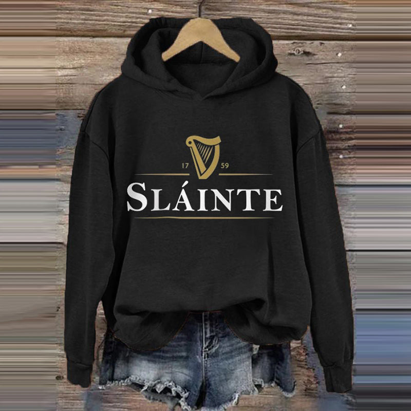 Comstylish Women'S St. Patrick's Day Slainte Irish Print Hoodie