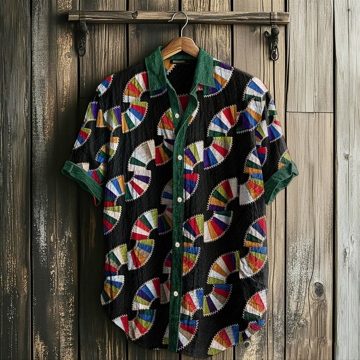 Men's Retro Indiana Amish Old Fashioned Fans Linen Shirt artswardrobe