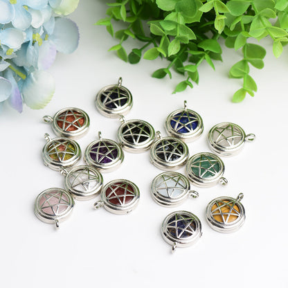 1.0-inch Mixed Crystal Pentagram Spiritual Necklace