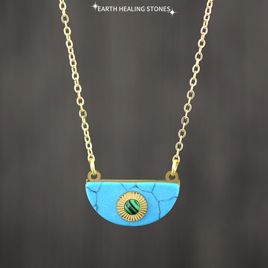 Turquoise Half-moon Necklace