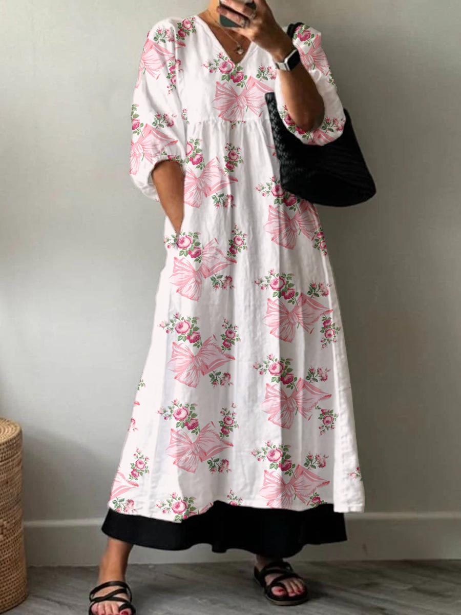 Women's Resort Style Patterned Cotton Dress