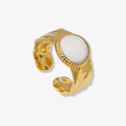 Cydney White Adjustable Rings Set