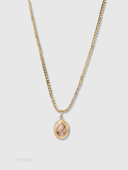 Rue Natural Stone Pendant Necklace