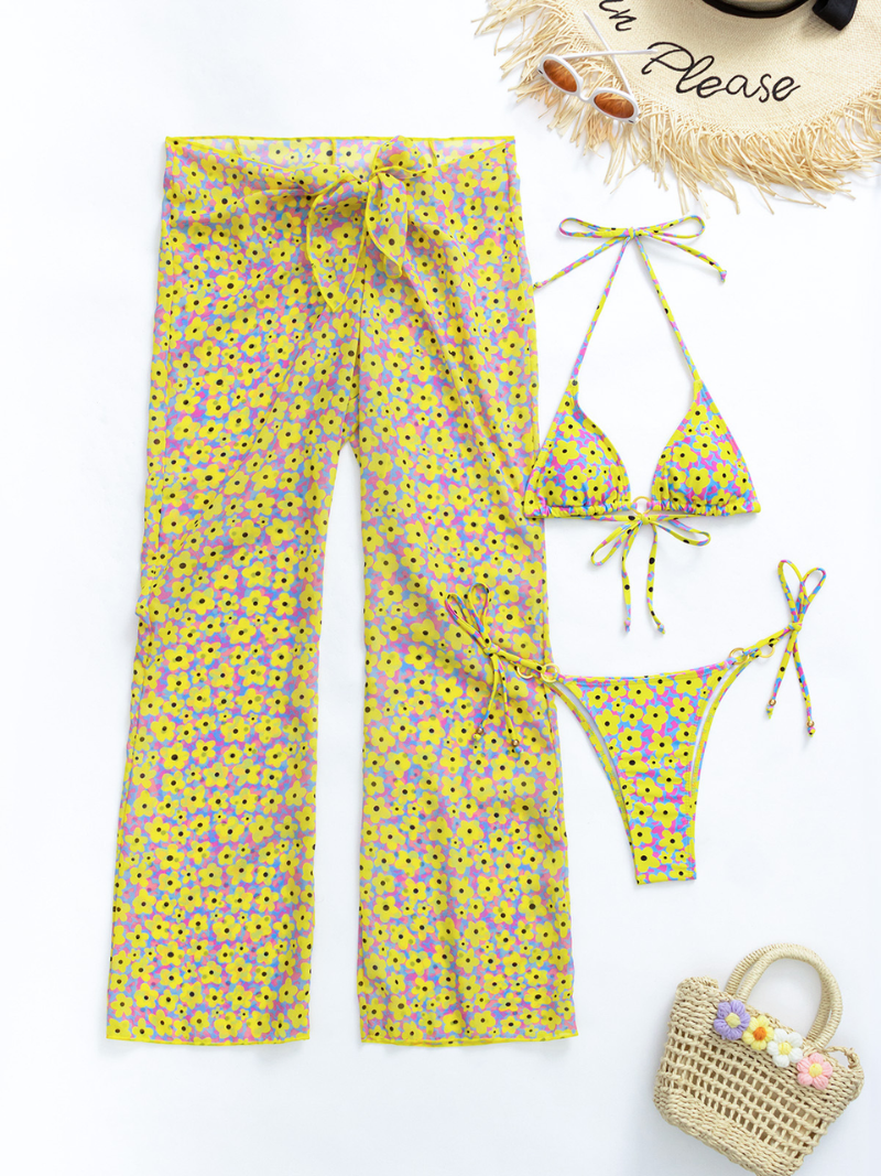 Laura® | Three Piece Beach Bikini Set