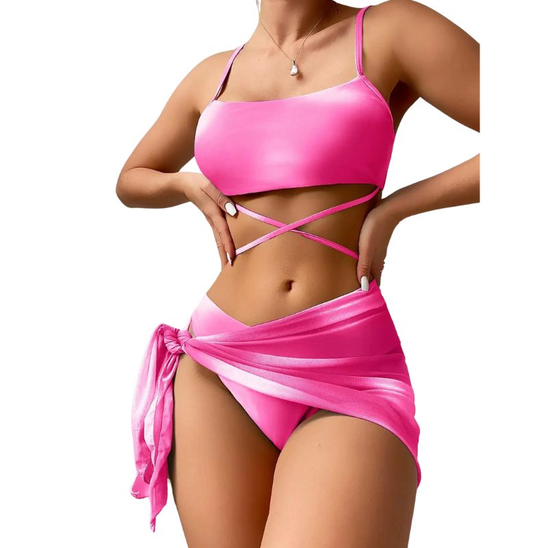 Bonaria® | 3-piece Bikini Swimsuit With Laces and Beach Skirt