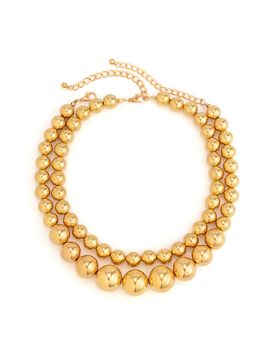 Beaded Contrast Color Dainty Necklace Accessories Two Pieces
