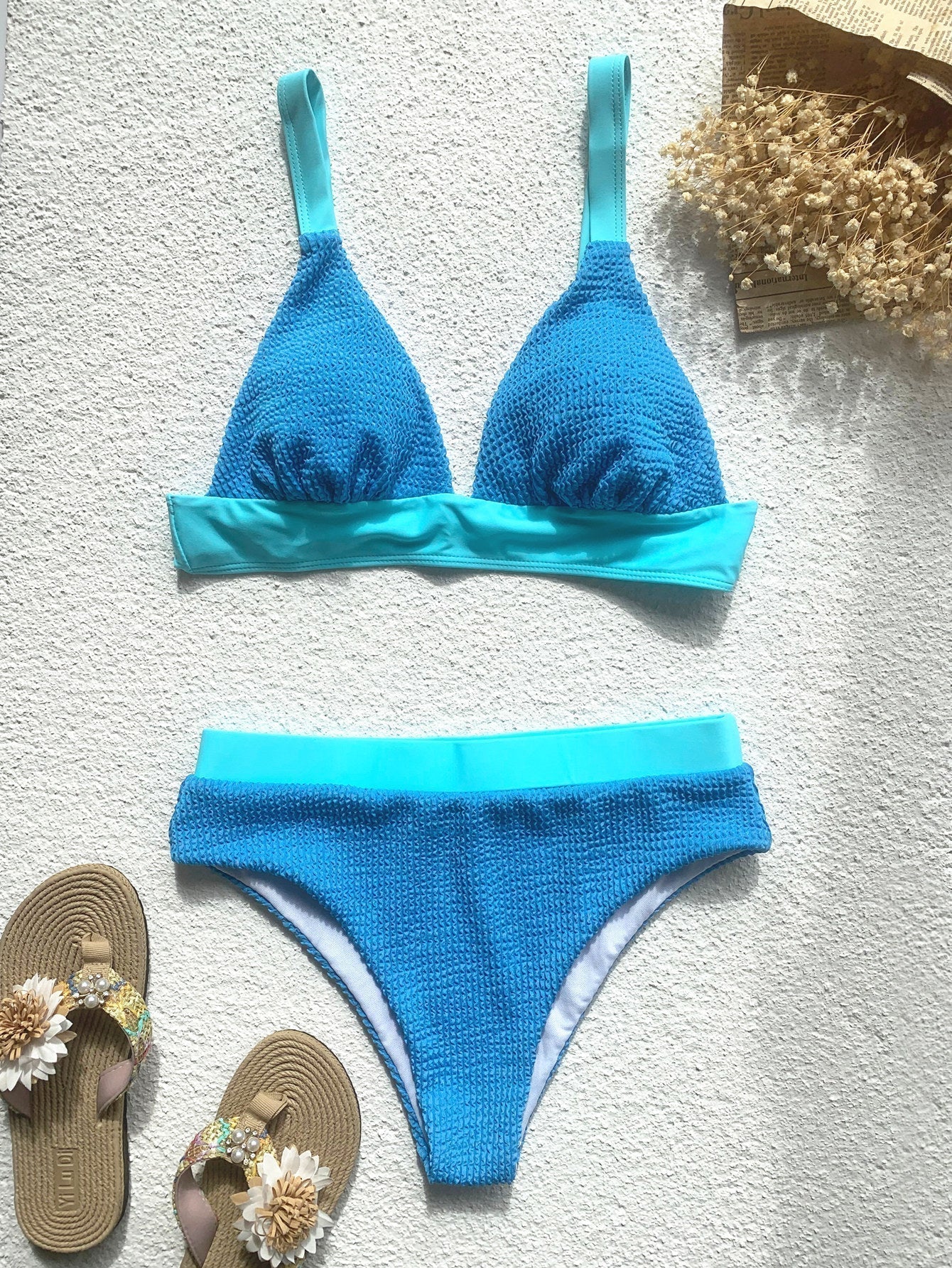 Sara | Structured High Waist Triangle Bikini