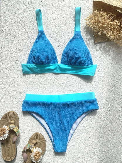 Sara | Structured High Waist Triangle Bikini