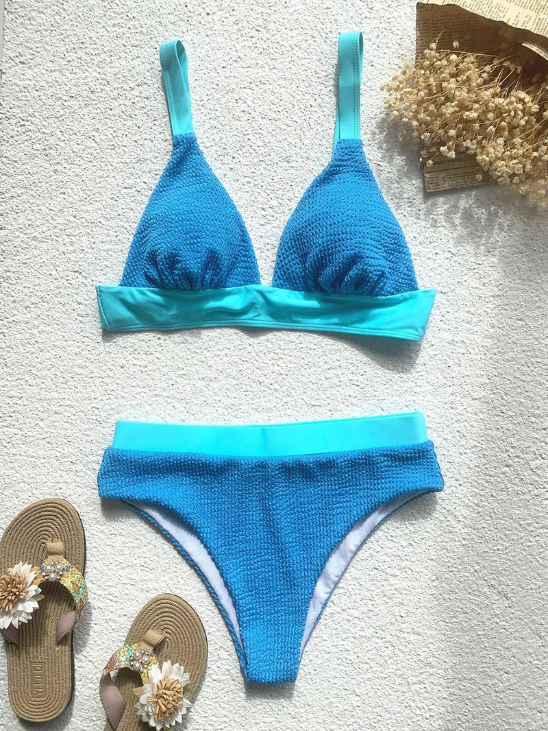 Sara | Structured High Waist Triangle Bikini
