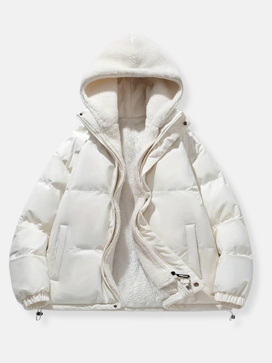 LM | Winter fur coat with zipper