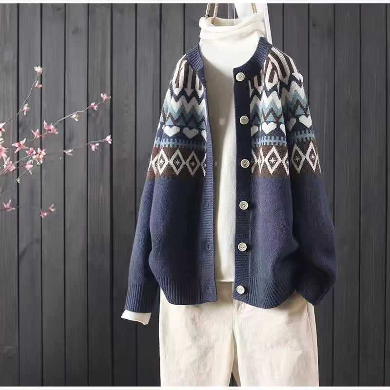 Vintage Totem Long Sleeve Knit Cardigan elevenforest