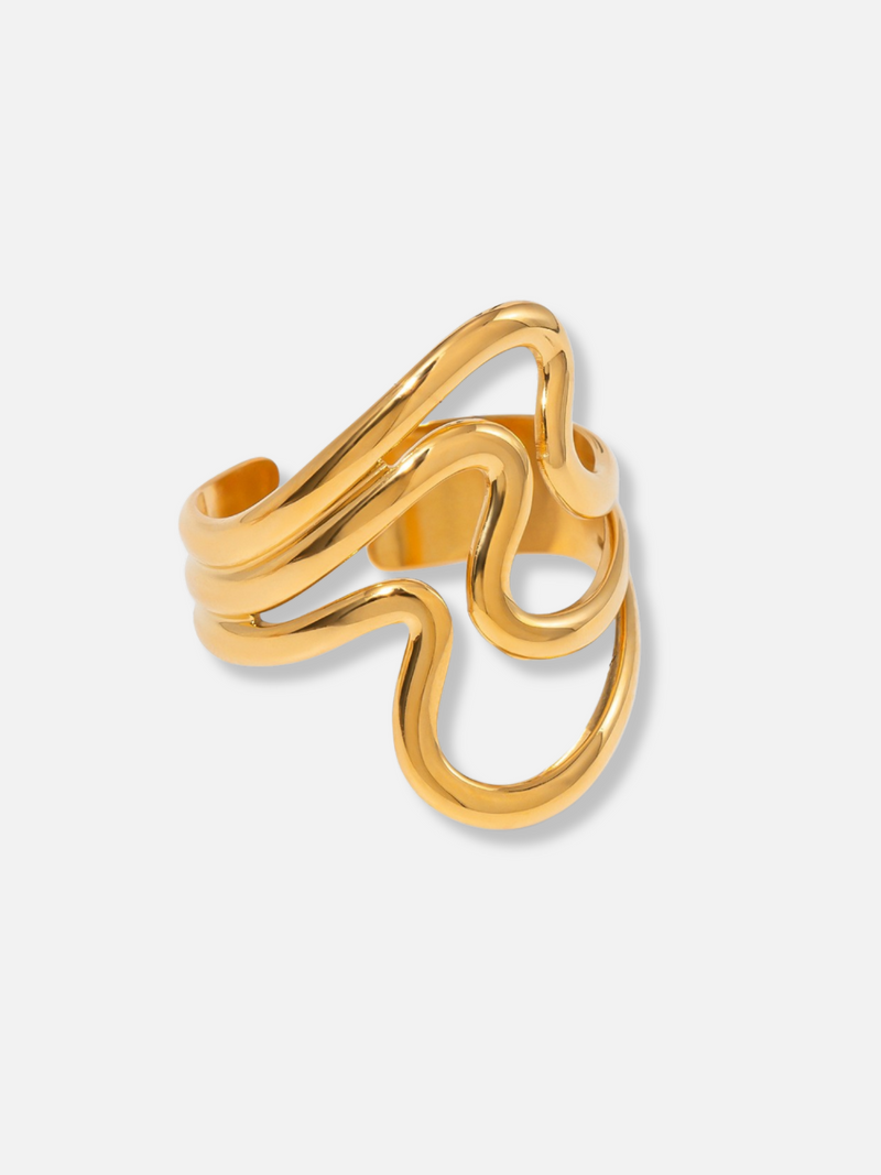 Aza Adjustable Gold Ring Set