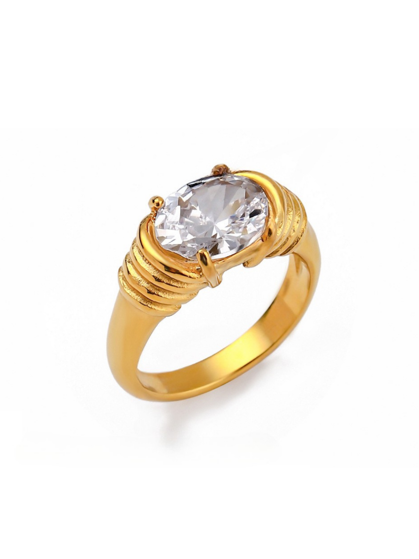 Ariyanna Geometric Stainless Ring