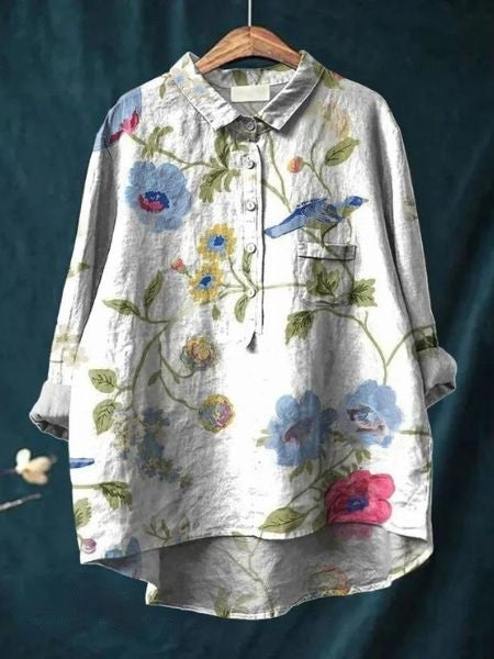 LM | Elegant and versatile floral blouse