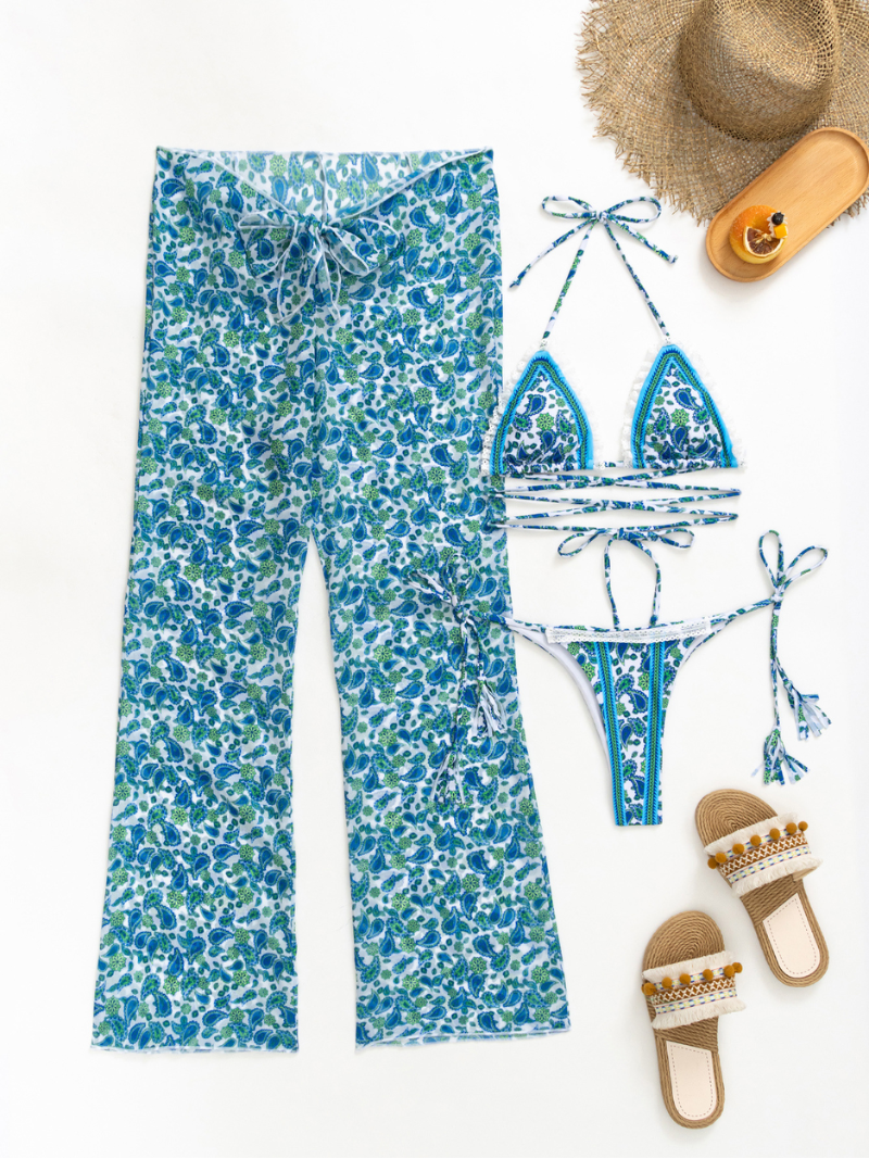 Laura® | Three Piece Beach Bikini Set