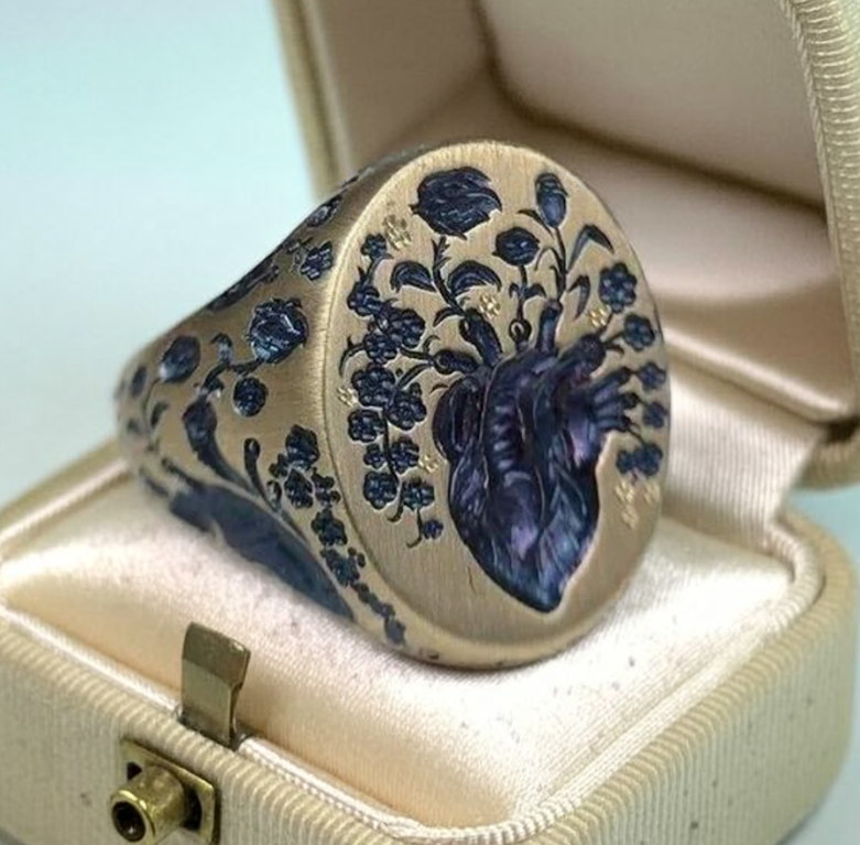 Delicate Artisan Gold Ring
