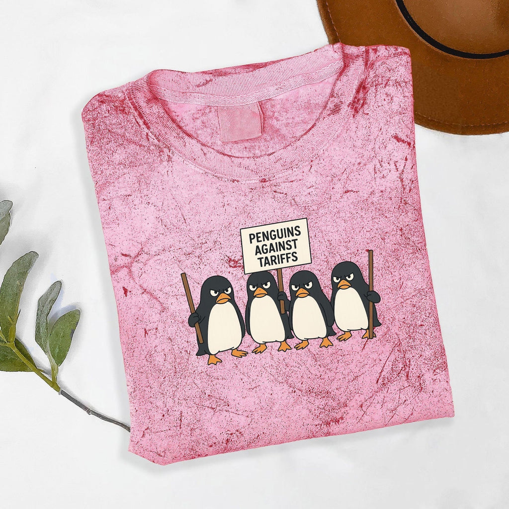 Comstylish Penguin Against Tariffs Fdt Short Sleeve T-shirt